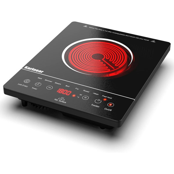 Karinear Electric Cooktop,Electric Stove Single Burner1800W 110V Wayfair